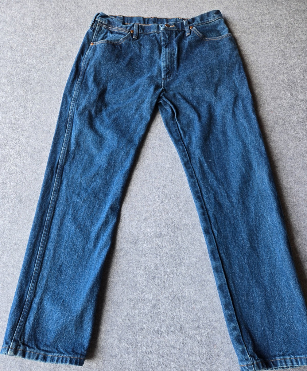 Wrangler Jeans Men's 34x30.5 Blue 1013MWZ Cowboy Cut Original Fit Western Denim